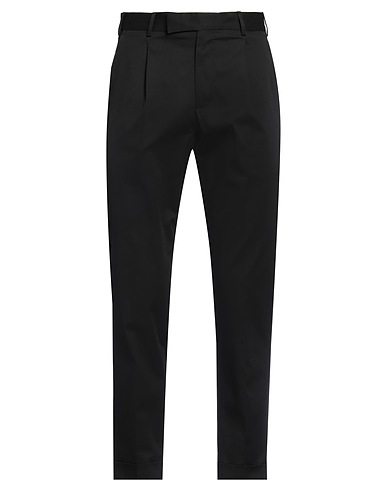PT Torino Casual trouser Black 60% Cotton, 40% Linen