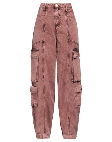 VICOLO Denim trousers Light brown 100% Cotton