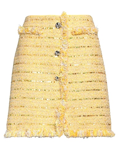 GIAMBATTISTA VALLI Mini skirt Yellow 42% Polyester, 26% Virgin Wool, 22% Polyamide, 7% Cotton, 3% Other Fibres