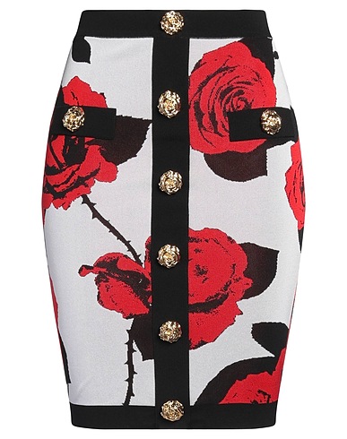 BALMAIN Midi skirt Black 73% Viscose, 27% Polyamide