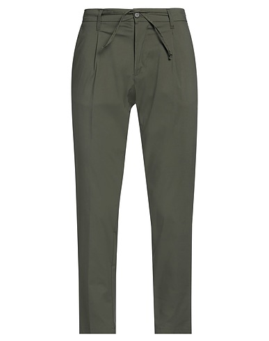 AGO.RA.LO. Casual trouser Military green 62% Cotton, 35% Nylon, 3% Elastane