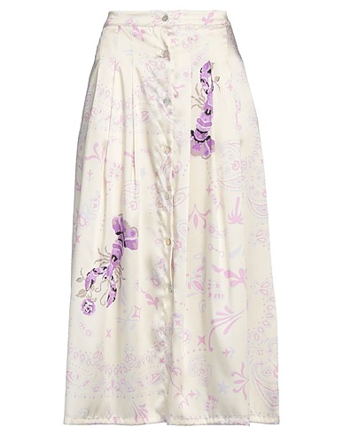 LISA C Midi skirt Ivory 80% Silk, 20% Viscose