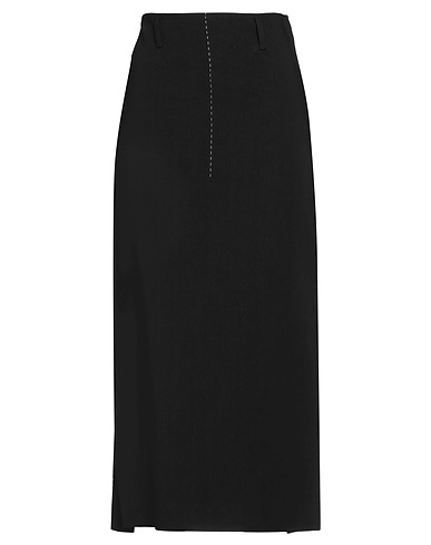 TELA Midi skirt Black 50% Viscose, 48% Linen, 2% Elastane