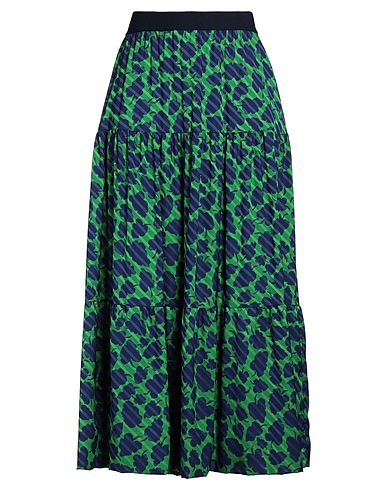 HIGH Jupe longue Vert 96% Polyester, 4% Élasthanne