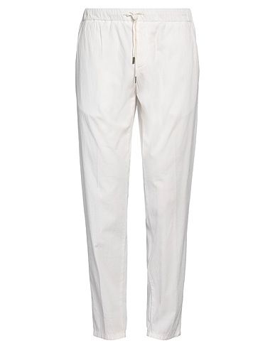 HISTORY LAB Pantalone Bianco 98% Cotone, 2% Elastan