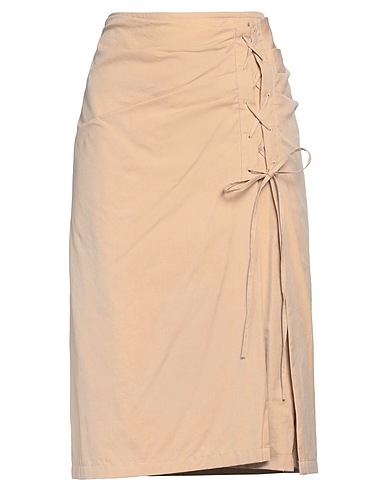 DRIES VAN NOTEN Midi skirt Beige 100% Cotton