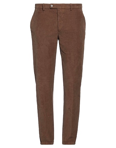 SPARVIERI Casual trouser Brown 97% Cotton, 3% Elastane