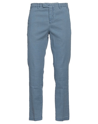 PT Torino Pantalon Bleu-gris 64% Lin, 34% Coton, 2% Élasthanne