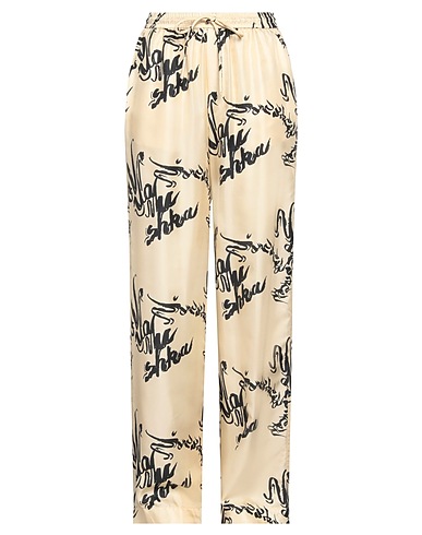NANUSHKA Casual trouser Ivory 100% Silk