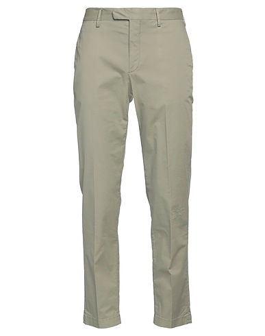 DEVORE INCIPIT Casual pants Sage green 96% Cotton, 4% Elastane