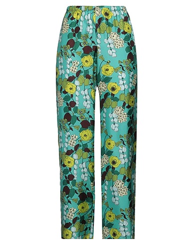LAURA URBINATI Casual pants Turquoise 100% Silk
