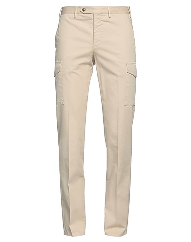 PT Torino パンツ ベージュ コットン 75% / リネン 23% / ポリウレタン 2%