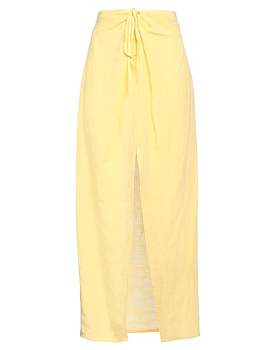 FORTE DEI MARMI COUTURE Falda larga Amarillo 100% Lino