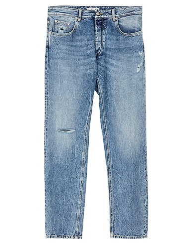 ICON DENIM Denim trousers Blue 100% Cotton