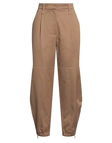 BRUNELLO CUCINELLI Casual pants Camel 100% Cotton, Brass