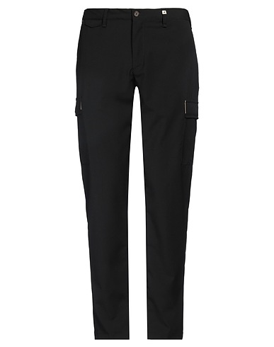 MYTHS Casual trouser Black 55% Polyester, 43% Wool, 2% Elastane