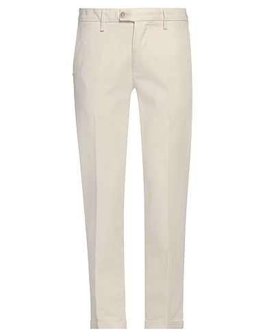 RE_HASH Casual pants Ivory 69% Cotton, 29% Linen, 2% Elastane