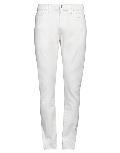 NINE IN THE MORNING Denim pants White 93% Cotton, 5% Polyester, 2% Elastane