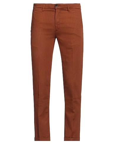 RE_HASH Chinos MARRONE 74% Cotton, 24% Linen, 2% Elastane