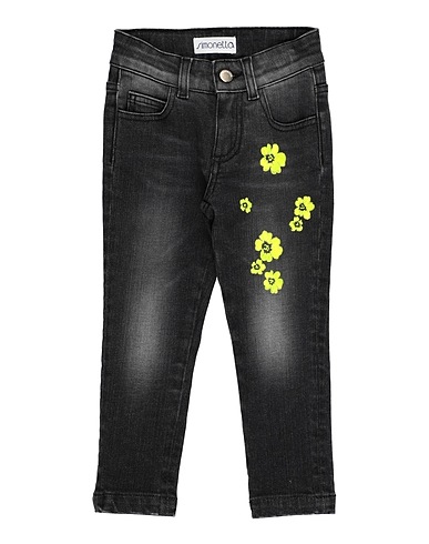 SIMONETTA Denim trousers Black 98% Cotton, 2% Elastane