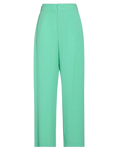 MALÌPARMI Casual trouser Light green 69% Acetate, 31% Silk
