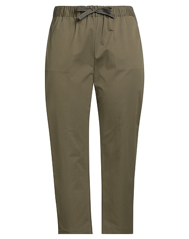 SEMICOUTURE Pantalone Verde militare 100% Cotone