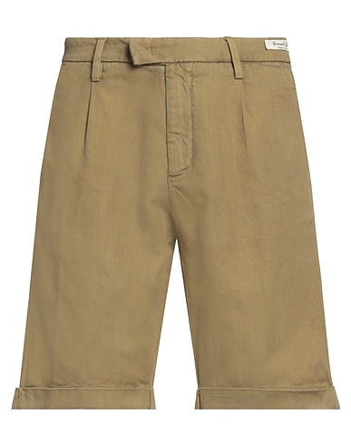 PERFECTION Shorts & Bermuda Military green 72% Cotton, 25% Linen, 3% Elastane