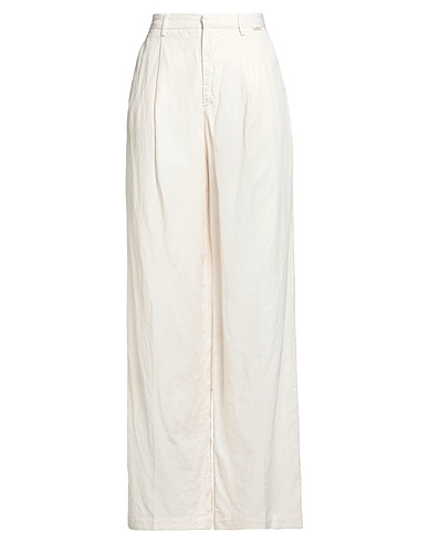 ROŸ ROGER'S Pantalone Panna 58% Lyocell, 24% Lino, 18% Cotone