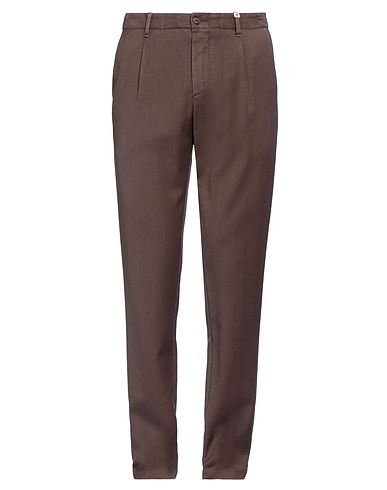MYTHS Casual trouser Dark brown 100% Virgin Wool