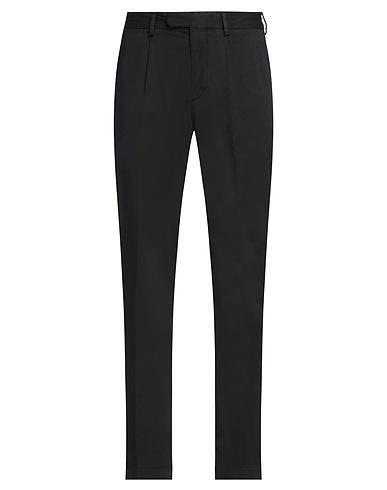 DEVORE INCIPIT Pantalone Nero 93% Cotone, 6% Seta, 1% Elastan