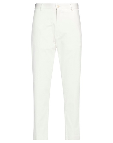 I'M BRIAN Casual trouser Cream 98% Cotton, 2% Elastane