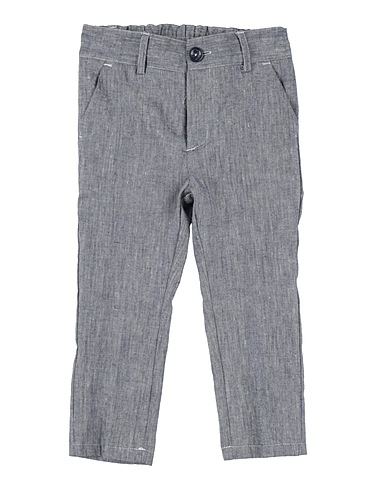MANUELL & FRANK Casual trouser Blue 50% Linen, 50% Cotton