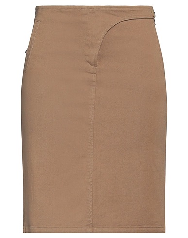 MERCI ITALIA Mini skirt Camel 97% Polyester, 3% Elastane