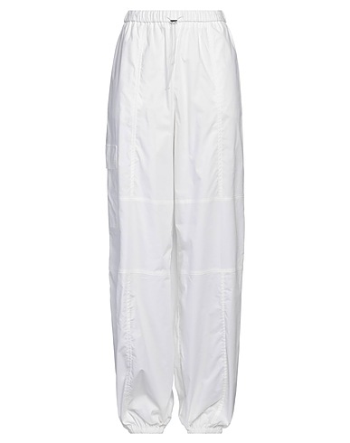 MERCI ITALIA Casual trouser White 95% Cotton, 5% Elastane