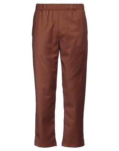 WHY NOT BRAND Casual trouser Brown 62% Polyester, 35% Viscose, 3% Elastane