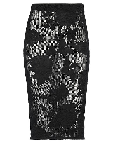 BLUMARINE Gonna midi Nero 70% Viscosa, 20% Poliammide, 10% Poliestere