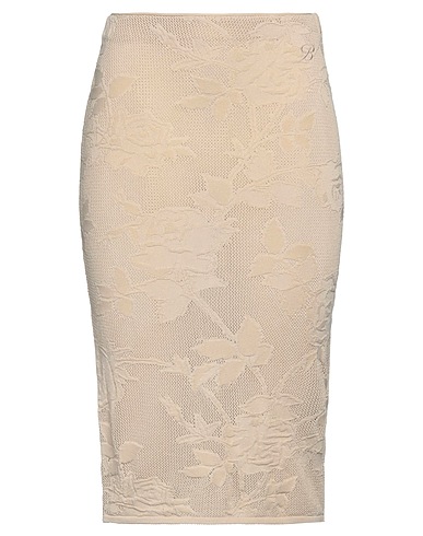 BLUMARINE Midi skirt Beige 70% Viscose, 20% Polyamide, 10% Polyester