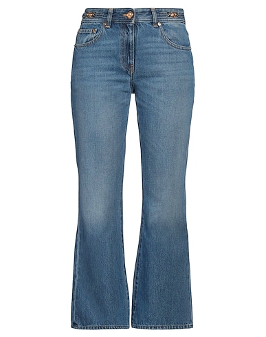 VERSACE Bootcut Jeans BLU 100% Cotton, Calfskin