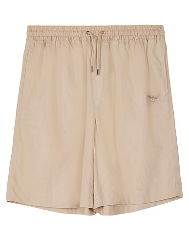 EMPORIO ARMANI Shorts y Bermudas BEIGE 55% Lino, 45% Viscosa, Algodón