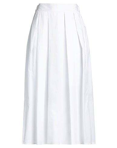 ANONYME DESIGNERS Gonna midi Bianco 100% Cotone