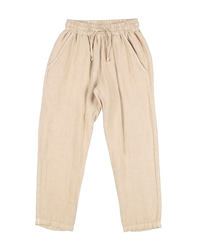DANIELE ALESSANDRINI Casual trouser Beige 100% Linen