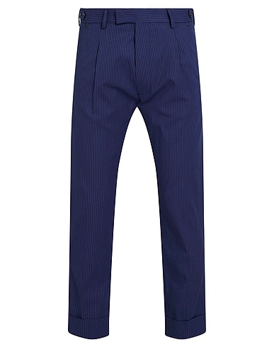 MESSAGERIE Casual trouser Blue 76% Polyester, 20% Cotton, 4% Elastane