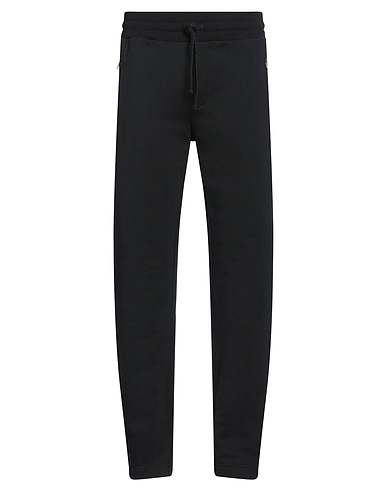 DOLCE&GABBANA パンツ ブラック コットン 94% / ナイロン 4% / ポリウレタン 2% / 牛革（カーフ）