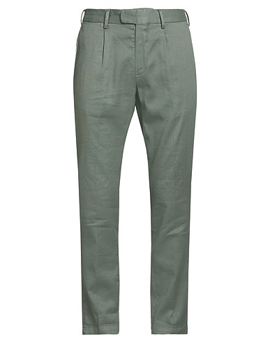 DEVORE INCIPIT Casual trouser Green 49% Linen, 48% Cotton, 3% Elastane