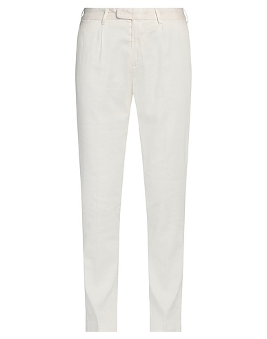 DEVORE INCIPIT Casual pants White 49% Linen, 48% Cotton, 3% Elastane