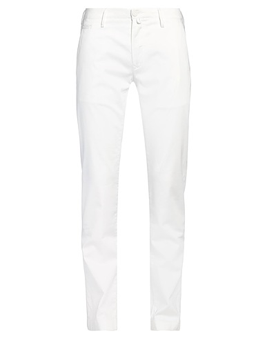 JACOB COHЁN Casual trouser White 97% Cotton, 3% Elastane, Polyester