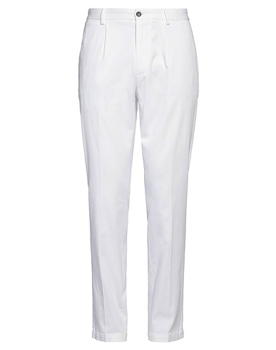 DEVORE INCIPIT Casual pants White 94% Cotton, 3% Silk, 3% Elastane