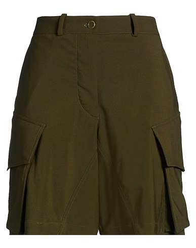 JW ANDERSON Shorts & Bermuda Lime green 93% Wool, 7% Elastane