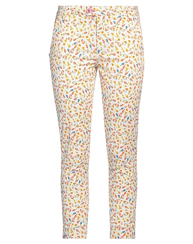 BARONIO Casual trouser White 97% Cotton, 3% Elastane