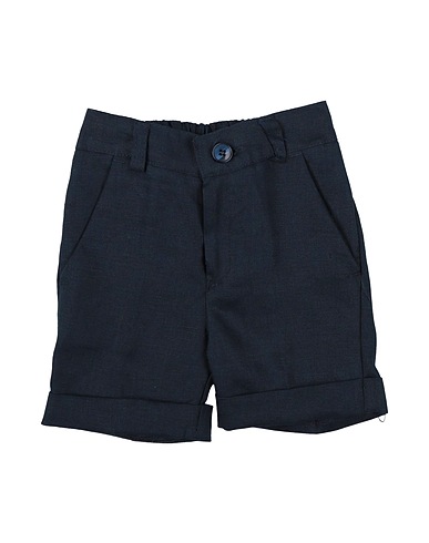 MANUELL & FRANK Shorts & Bermuda Midnight blue 100% Linen